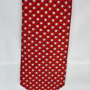 Salvatore Ferragamo red silk tie